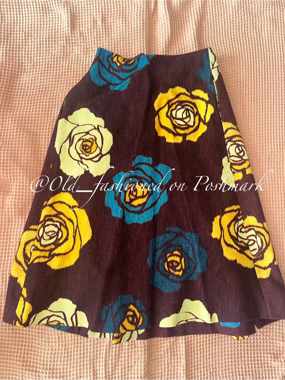 ZARA 100% Wool Floral Print Skirt - Picture 8 of 11